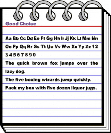 Good Choice Regular animated font preview