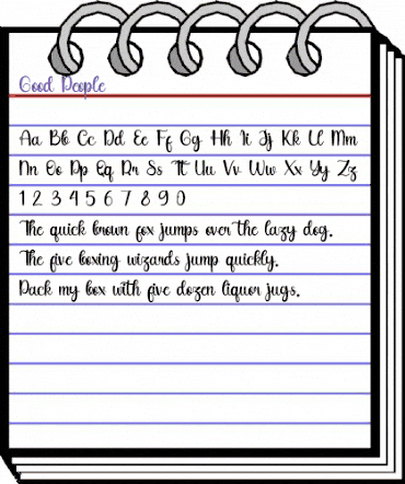 GOOD PEOPLE Regular animated font preview GOOD PEOPLE Regular animated font preview