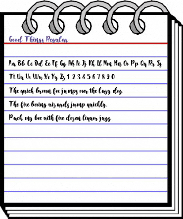 Good Things Regular animated font preview Good Things Regular animated font preview