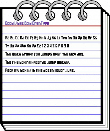 Good Vibes Bold animated font preview