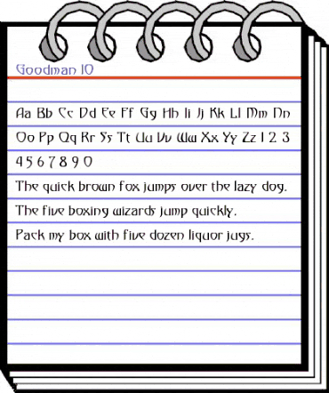 Goodman 10 Regular animated font preview Goodman 10 Regular animated font preview