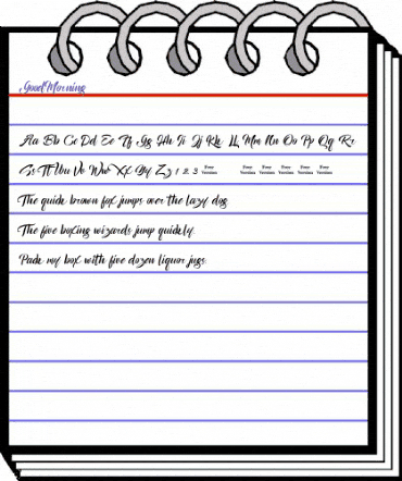 Good Morning Regular animated font preview