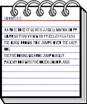 GoodPeace Regular animated font preview GoodPeace Regular animated font preview