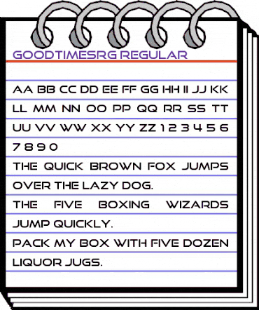Good Times Regular animated font preview