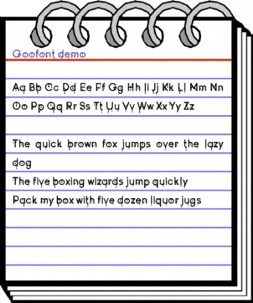 Goofont Regular animated font preview