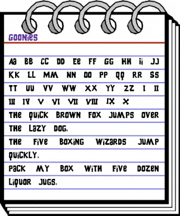 Goonies Regular animated font preview Goonies Regular animated font preview