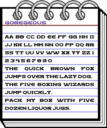 Goregeous Regular animated font preview Goregeous Regular animated font preview