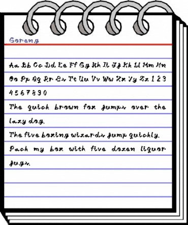 Goreng Regular animated font preview Goreng Regular animated font preview