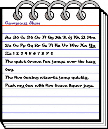 Gorgeous Jhen Regular animated font preview Gorgeous Jhen Regular animated font preview