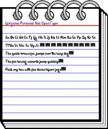Gorgeous Personal Use animated font preview Gorgeous Personal Use animated font preview