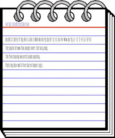 Gorgio Condensed Normal animated font preview Gorgio Condensed Normal animated font preview