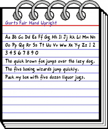 Gort's Fair Hand Upright Medium animated font preview Gort's Fair Hand Upright Medium animated font preview