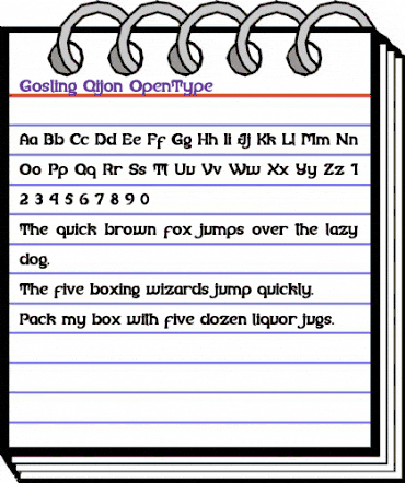 Gosling Qijon Regular animated font preview Gosling Qijon Regular animated font preview