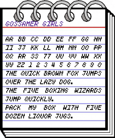 Gossamer Girls Regular animated font preview Gossamer Girls Regular animated font preview