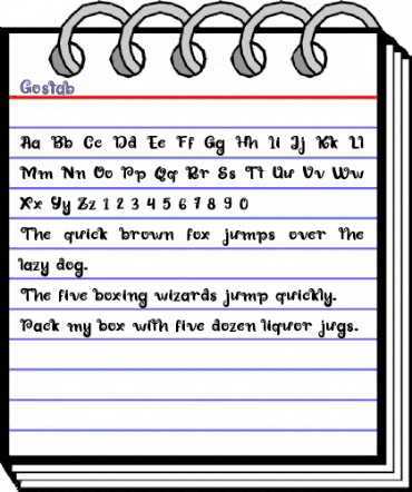 Gostab Regular animated font preview Gostab Regular animated font preview