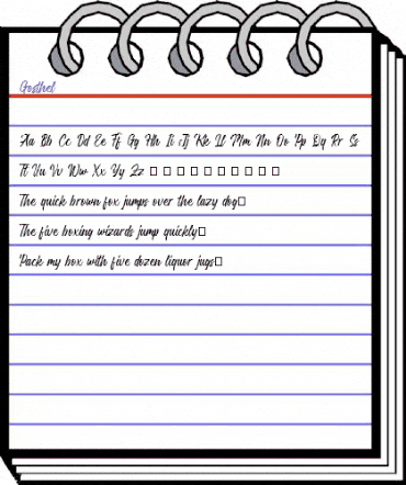 Gosthel Regular animated font preview