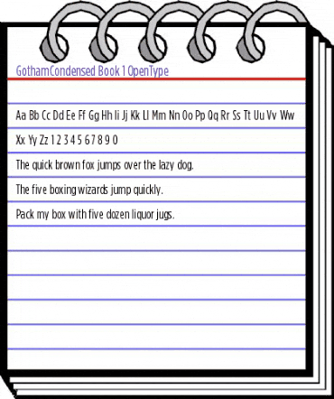 Gotham Condensed Book animated font preview Gotham Condensed Book animated font preview