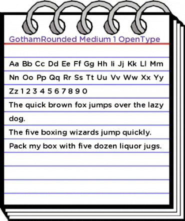 Gotham Rounded Medium animated font preview