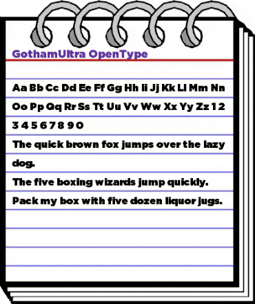 GothamUltra Regular animated font preview