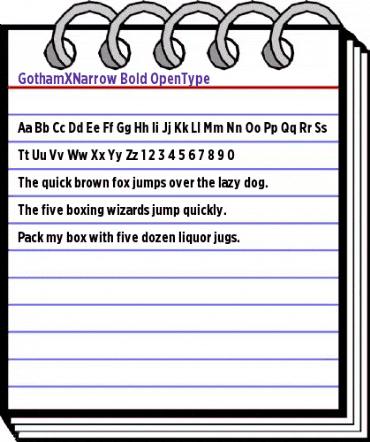 Gotham XNarrow Bold animated font preview Gotham XNarrow Bold animated font preview