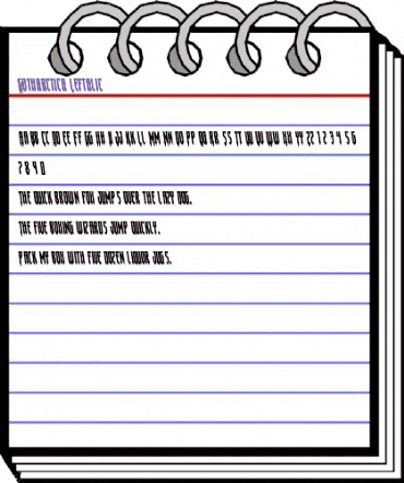 Gotharctica Leftalic Italic animated font preview Gotharctica Leftalic Italic animated font preview