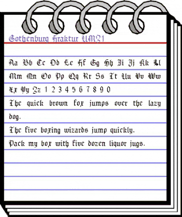 Gothenburg Fraktur UMZ1 Regular animated font preview Gothenburg Fraktur UMZ1 Regular animated font preview
