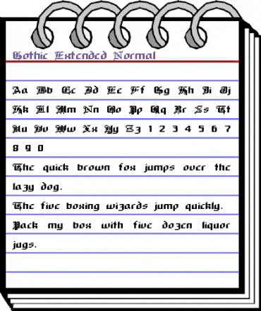 Gothic-Extended Normal animated font preview Gothic-Extended Normal animated font preview