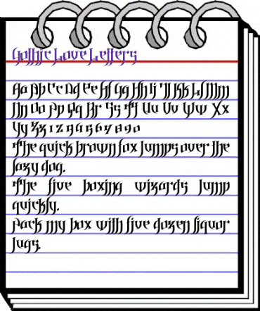 Gothic_Love_Letters Regular animated font preview