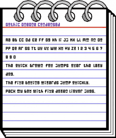 Gothic OneOne Condensed Regular animated font preview Gothic OneOne Condensed Regular animated font preview