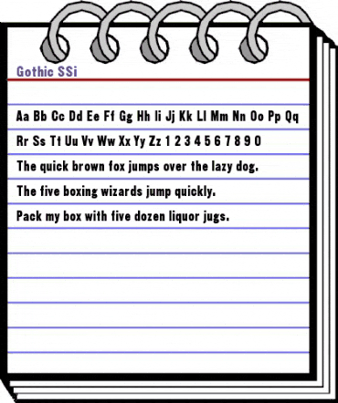 Gothic SSi Regular animated font preview Gothic SSi Regular animated font preview