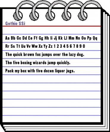 Gothic SSi Regular animated font preview
