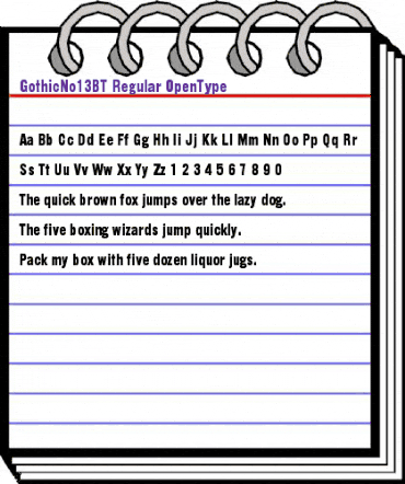 Gothic No.13 Regular animated font preview Gothic No.13 Regular animated font preview