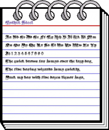 Gothik Steel Regular animated font preview