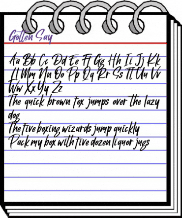 Gotten Say Regular animated font preview