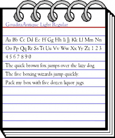 GouditaAntique-Light Regular animated font preview GouditaAntique-Light Regular animated font preview