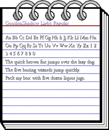 GouditaShadow-Light Regular animated font preview