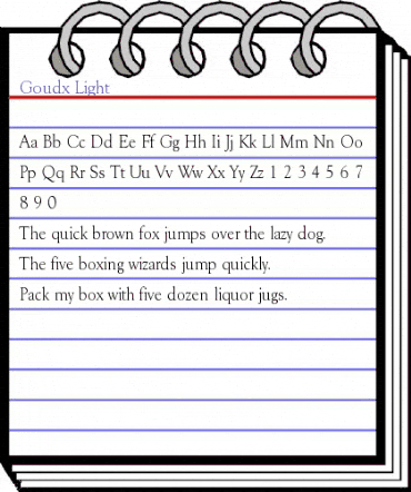 Goudx-Light Regular animated font preview Goudx-Light Regular animated font preview