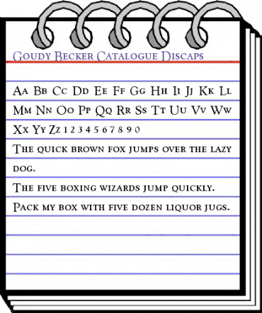 Goudy Becker Catalogue Discaps Regular animated font preview Goudy Becker Catalogue Discaps Regular animated font preview