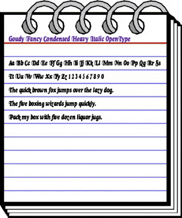 Goudy Fancy Condensed Heavy Italic animated font preview Goudy Fancy Condensed Heavy Italic animated font preview