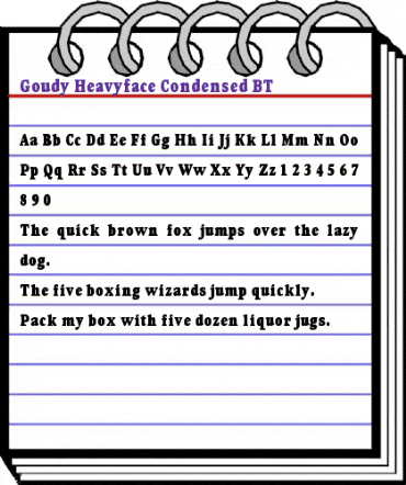 GoudyHvyface Cn BT Regular animated font preview GoudyHvyface Cn BT Regular animated font preview