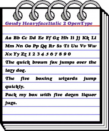 Goudy Heavyface Italic animated font preview Goudy Heavyface Italic animated font preview