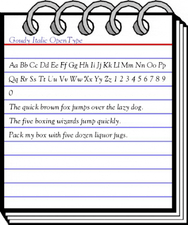 Goudy Oldstyle Italic animated font preview Goudy Oldstyle Italic animated font preview