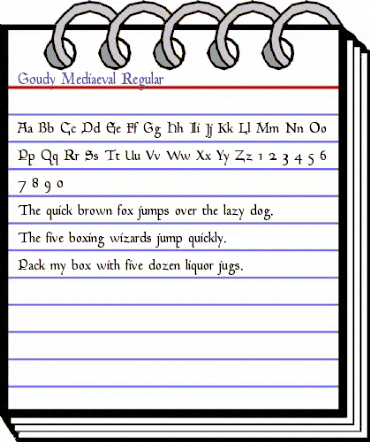 Goudy Mediaeval Regular animated font preview Goudy Mediaeval Regular animated font preview