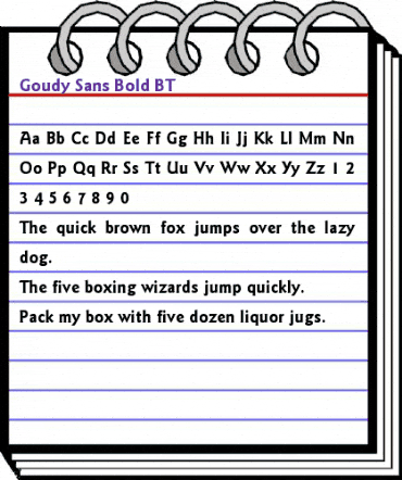 GoudySans Md BT Bold animated font preview GoudySans Md BT Bold animated font preview