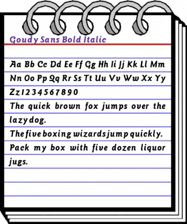 Goudy Sans Bold Italic animated font preview Goudy Sans Bold Italic animated font preview