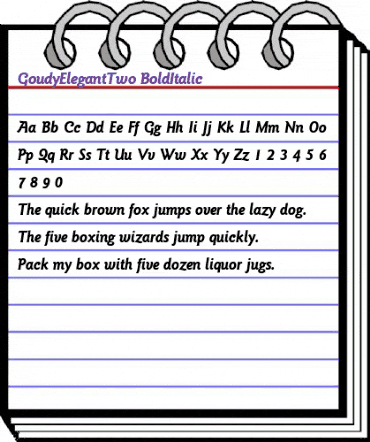 GoudyElegantTwo BoldItalic animated font preview GoudyElegantTwo BoldItalic animated font preview