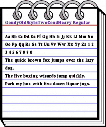 GoudyOldStyleTwoCondHeavy Regular animated font preview GoudyOldStyleTwoCondHeavy Regular animated font preview