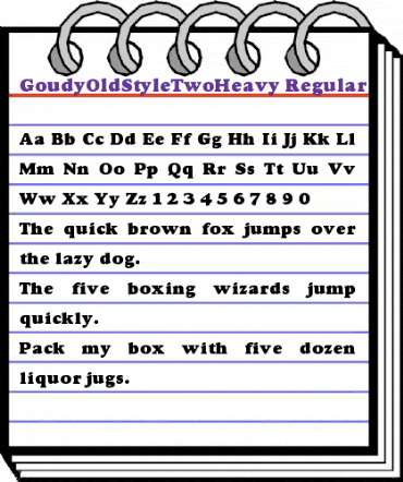 GoudyOldStyleTwoHeavy Regular animated font preview GoudyOldStyleTwoHeavy Regular animated font preview