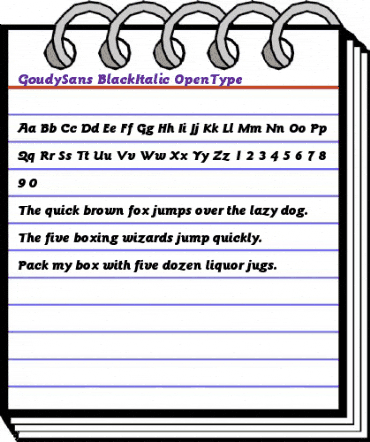 ITC Goudy Sans Black Italic animated font preview ITC Goudy Sans Black Italic animated font preview