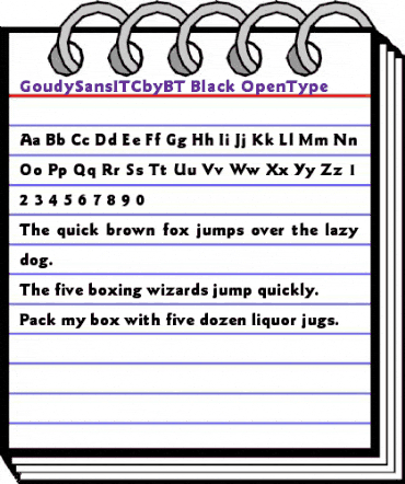 ITC Goudy Sans Black animated font preview ITC Goudy Sans Black animated font preview